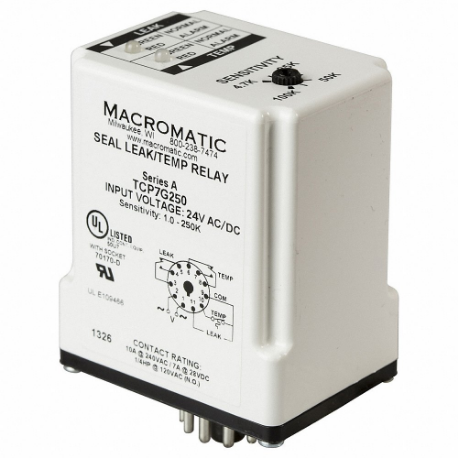 Seal/Temp Relay, Socket Mounted, 7 A Current Rating, 24V AC/Dc, Single Channel Channels