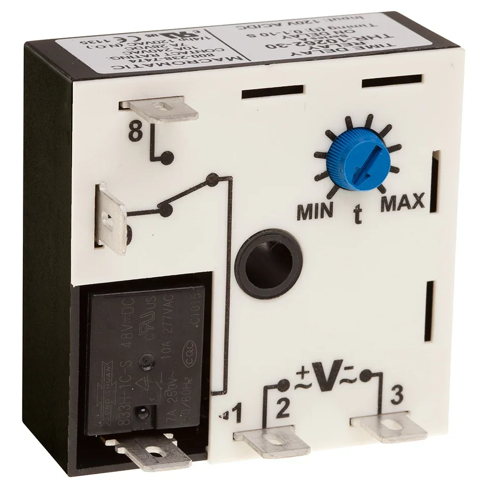 MACROMATIC THR-10962-04 Time Delay Relay, 120V AC/DC, 10A | CD6XTC