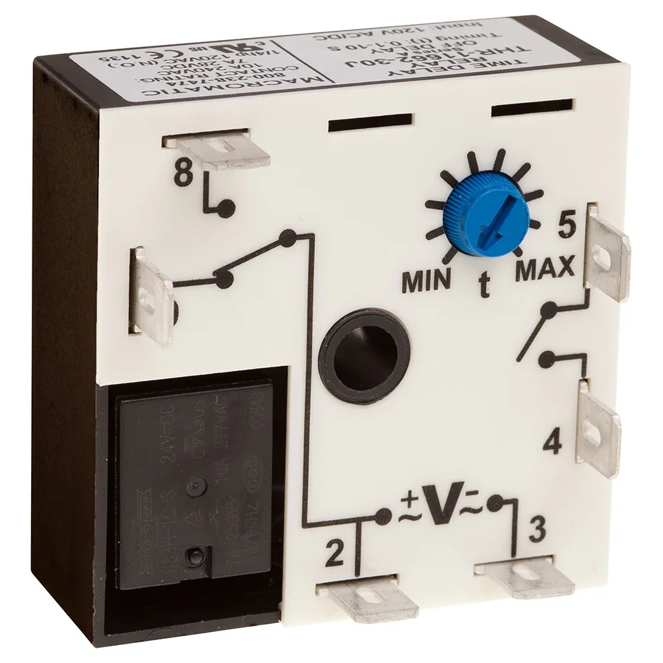 MACROMATIC THR-11368-37J Time Delay Relay, 24V AC/DC, 10A | CD6YHV
