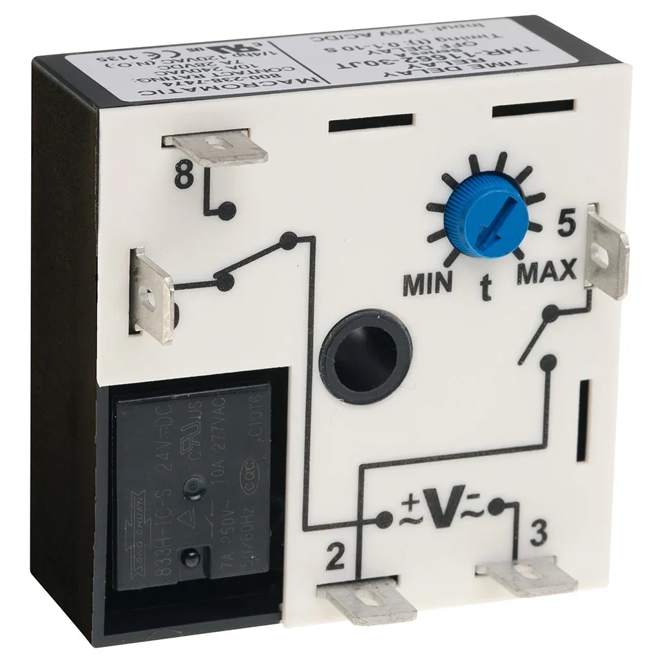 MACROMATIC THR-12261-37T Time Delay Relay, 240VAC, 10A | CD6BAA