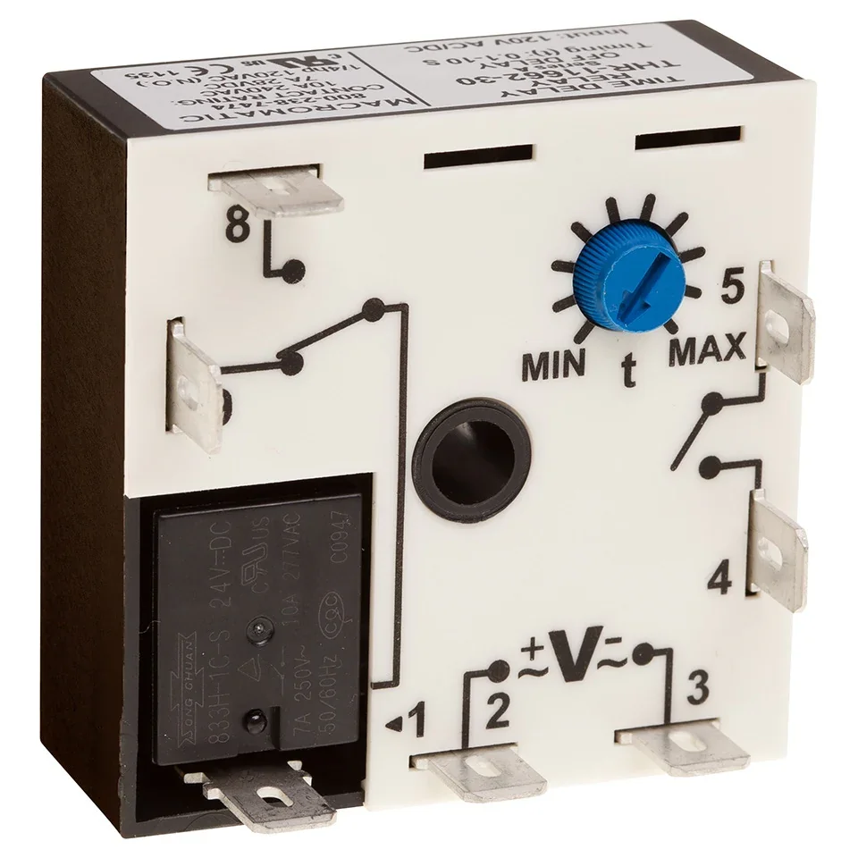 MACROMATIC THR-12262-37 Time Delay Relay, 120V AC/DC, 10A | CD6BBL