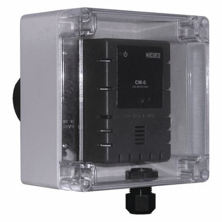 MACURCO DMK-1 Gas Detector Duct Mount, 3 Inch Length, Cover, Gasket, Screws, Exhaust Tube | CR9ZMF 54FW53