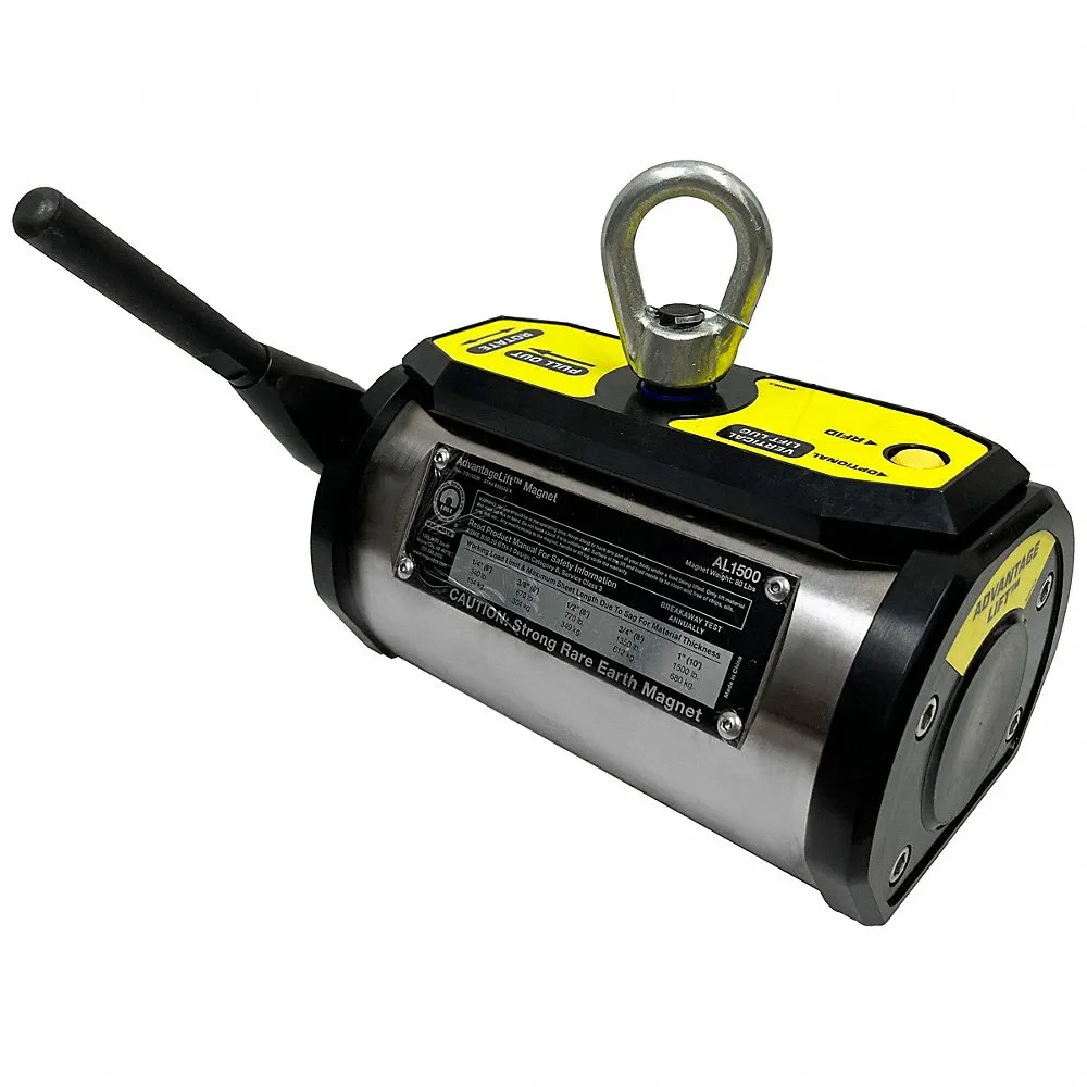 Lifting Magnet, 1, 500 lb. Max Load Capacity, 1, 500 lb. Max Flat Load Capacity