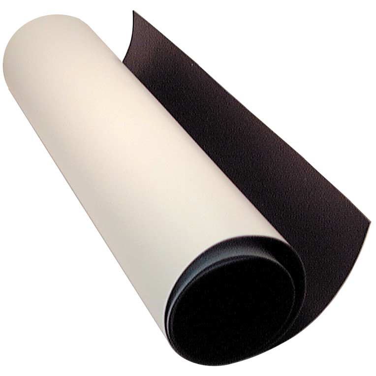 Flexible Magnetic Sheet, Gloss White, 0.030 x 24-3/8 Inch Size, 1 Feet Length