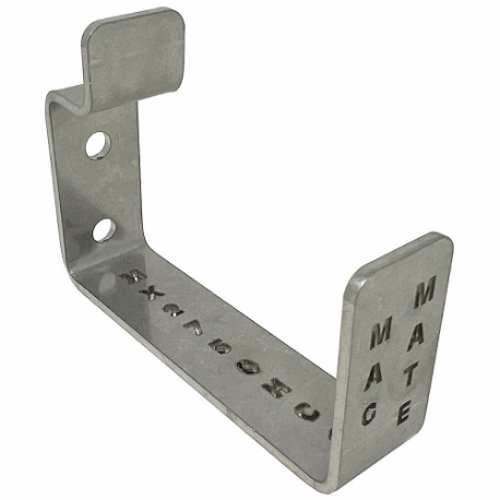 Hook Holder, 1 Hooks, Stainless Steel, Tumbled, 45 lb Working Load Limit