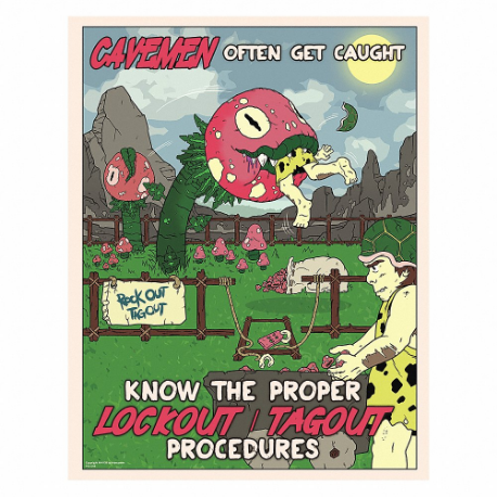 MANCOMM 31P-619-01 Safety Poster, 12 X 16 Inch Nominal Sign Size, Clear Film Laminate, English | CT2DZT 52TE67