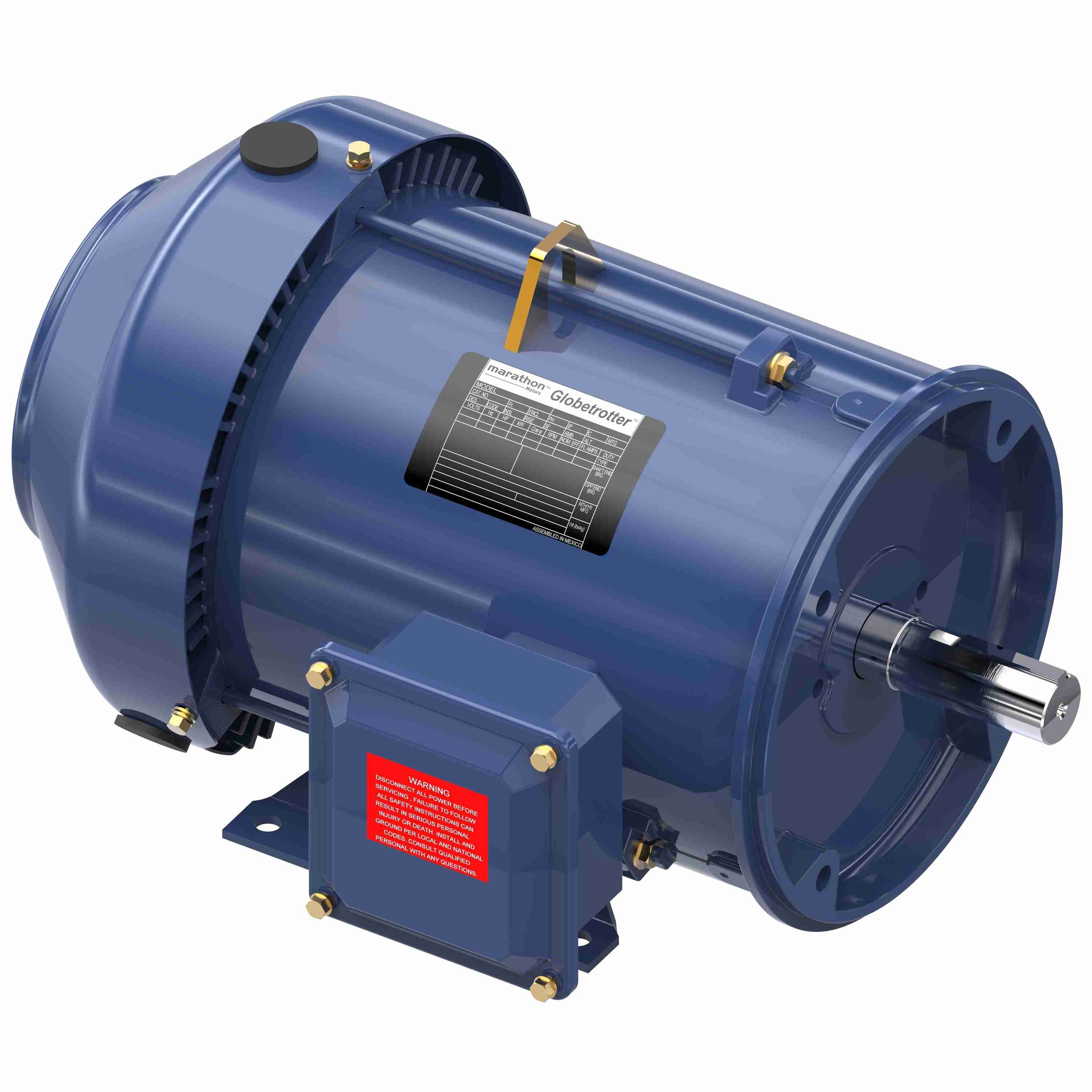 MARATHON MOTORS GT1210A AC Induction Motor, General Purpose, 3Hp, 3-Phase, 230/460 VAC, 1800 rpm, TEFC | CV6LGC