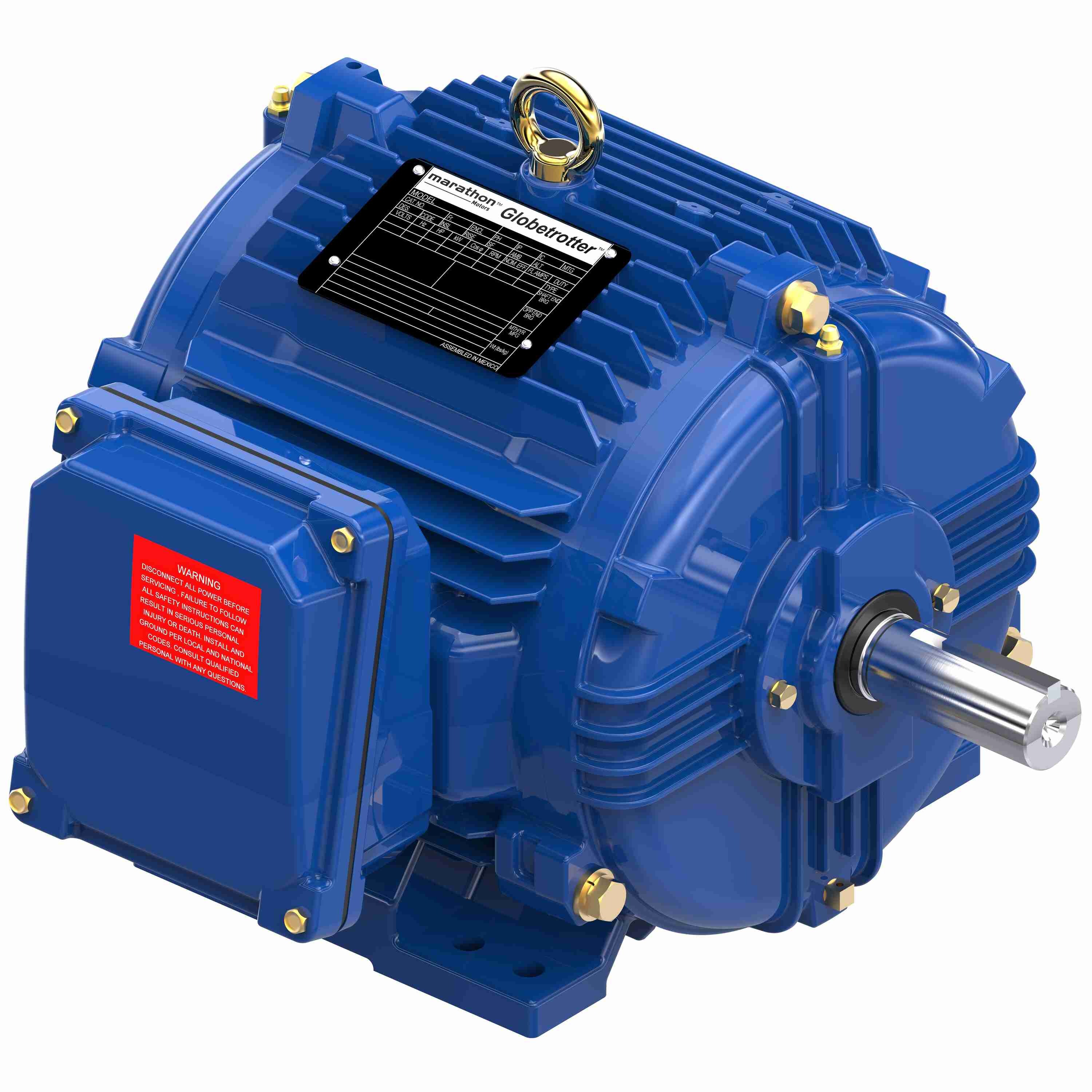 Severe Duty Motor, 3 Phase, TENV, 1-1/2 HP