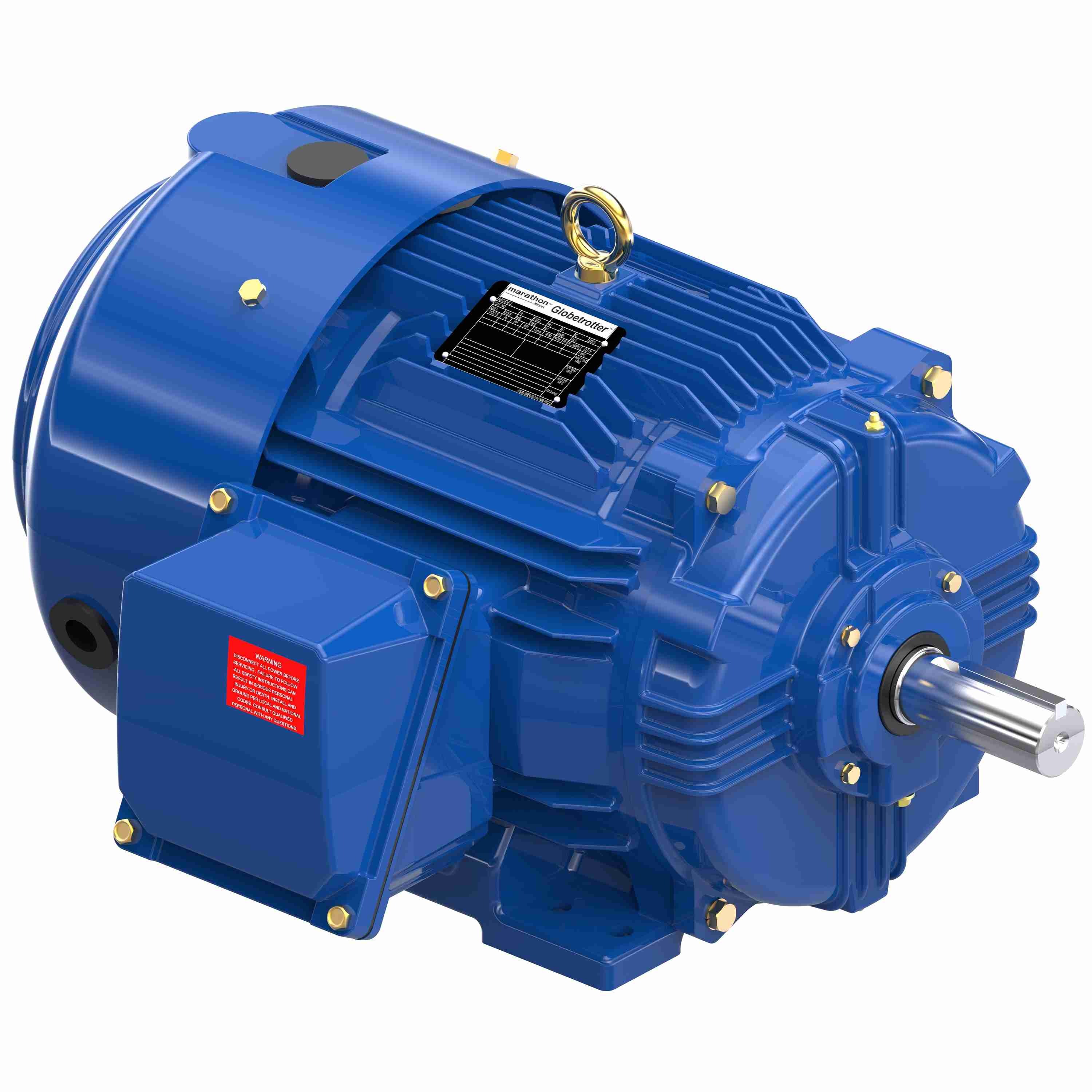 Severe Duty Motor, 15 HP, 3 Phase, 60 Hz, 460 V, 1800 RPM, 254T Frame, TEFC