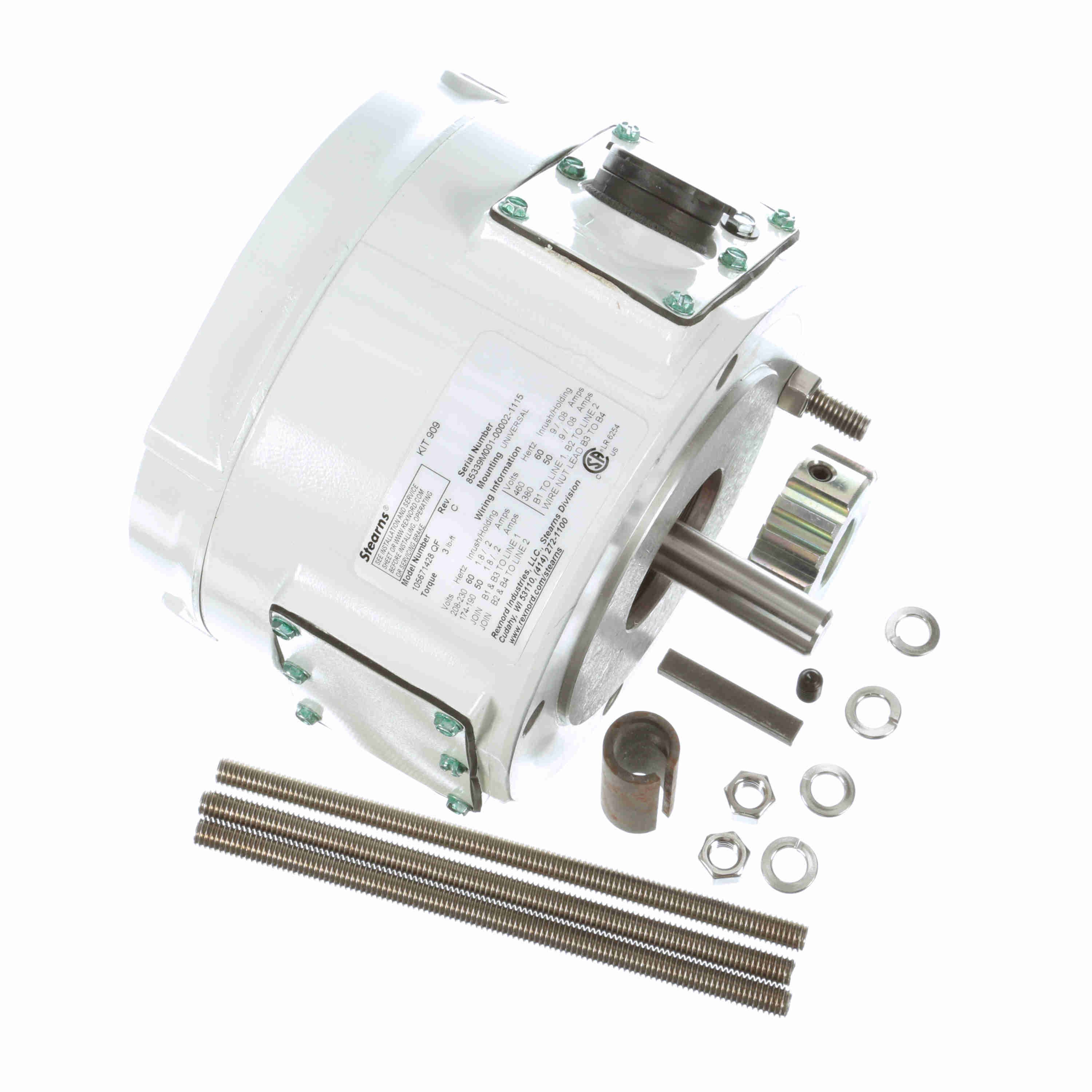 MARATHON MOTORS KIT 909 Washdown Brake, C-Face Coupler Brake, 230VAC, 230/190VAC, Totally Enclosed | CT2FXE 26VX20