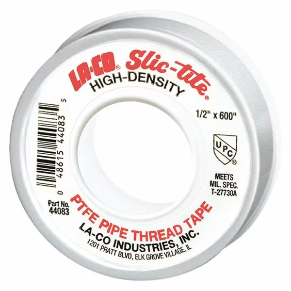 Thread Sealant Tape, PTFE, 600 Inch L, White