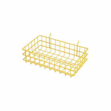 MARLIN STEEL WIRE PRODUCTS 923-06 Storage Basket, Display Basket, Steel, Chrome-Plated, Yellow, Display | CT2GJU 52JA84