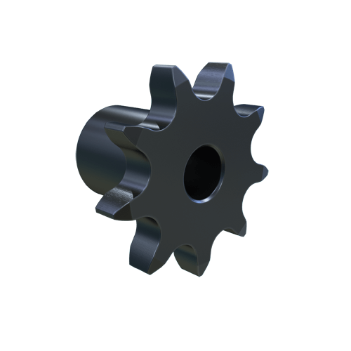 MARTIN SPROCKET 06B9 Roller Chain Sprocket, 9 Teeth, 27.849 mm Pitch Dia., 33.405 mm O.D., Steel | AL6AGA