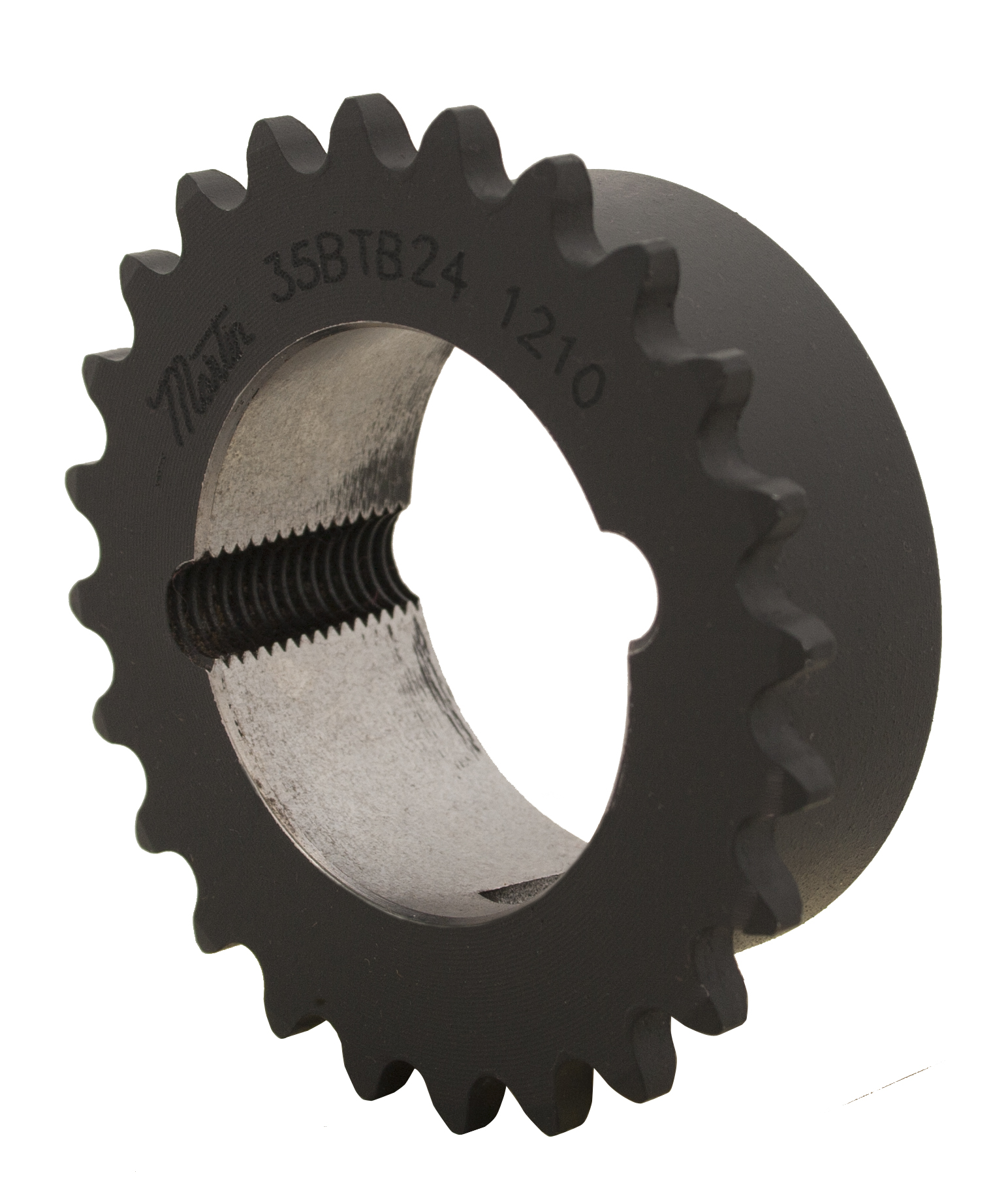 MARTIN SPROCKET 08BTB40 Roller Chain Sprocket, 40 Teeth, 161.870 mm Pitch Dia., 169.230 mm O.D., Steel | AL4LUD