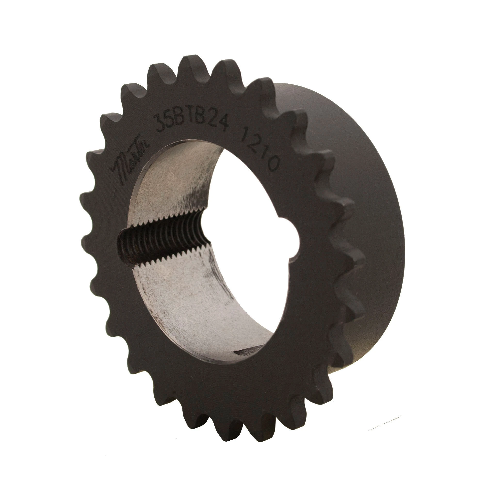 MARTIN SPROCKET 08BTB24H Roller Chain Sprocket, 24 Teeth, 97.300 mm Pitch Dia., 104.660 mm O.D., Steel | AL4ZZU
