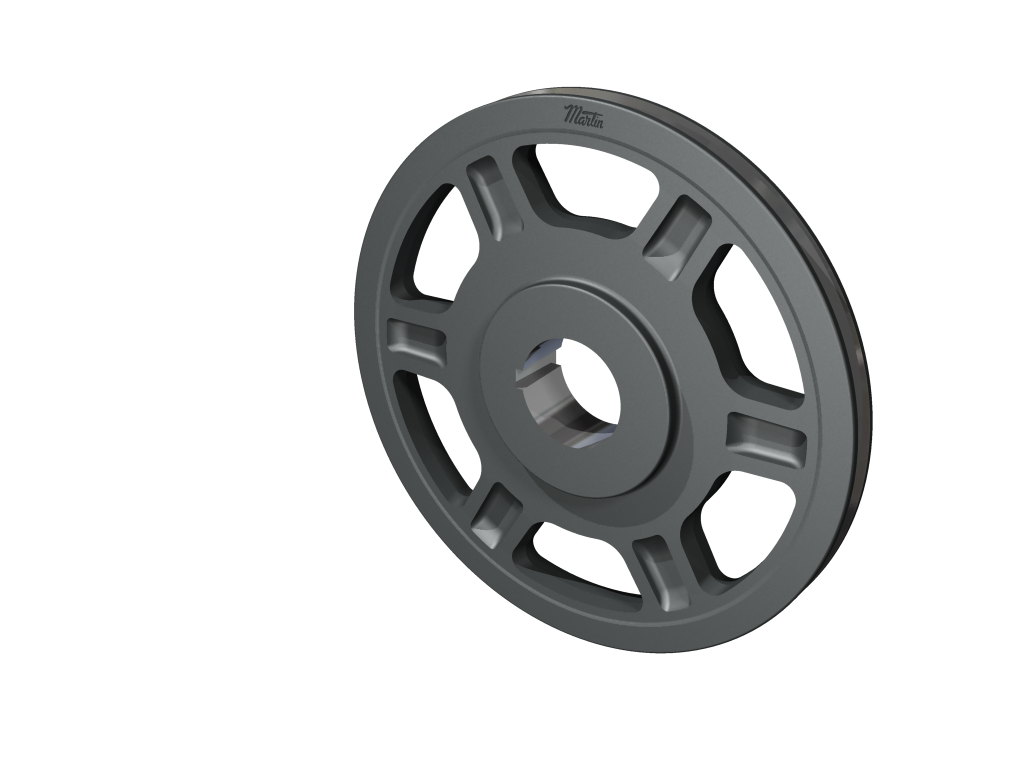 MARTIN SPROCKET 1 B 124 Q Sheave, MST Bushing, 12.750 Inch O.D., 1 Groove, 12.4 Inch Pitch Dia., Cast Iron | BA3YMQ