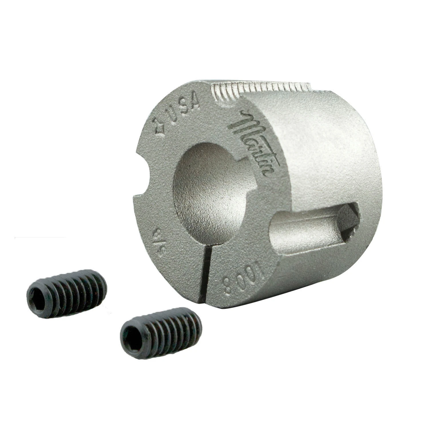 MARTIN SPROCKET 1108 11/16 Taper Bushing, 0.688 Inch Bore, 3/16 x 3/32 Inch Key, 0.875 Inch Length, Steel | AJ9TWP