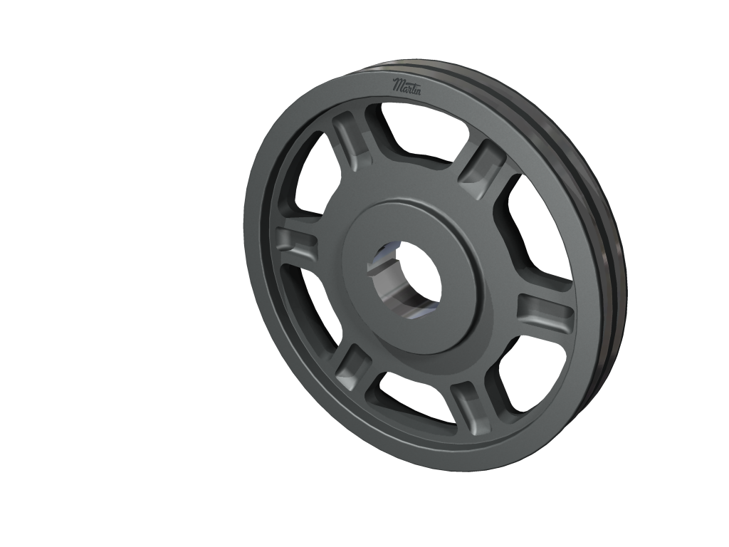 MARTIN SPROCKET 2 C 360 R Sheave, MST Bushing, 36.4 Inch Outside Dia., 2 Groove, 36 Inch Pitch Dia., Cast Iron | BA2VAW