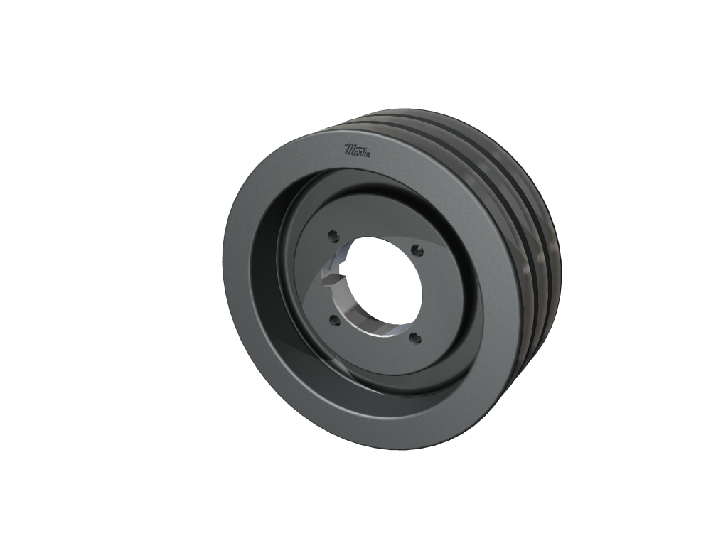 MARTIN SPROCKET 3 5V 1090 R Sheave, MST Bushing, 10.9 Inch Outside Dia., 3 Groove, 10.8 Inch Pitch Dia., Cast Iron | AN7ZWC