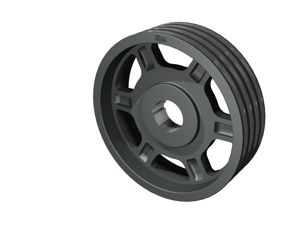 MARTIN SPROCKET 4 B 184 R Sheave, MST, 3.250 Inch Face Width, 18.750 Inch Outside Dia., 4 Groove, Cast Iron | AN7ZWV