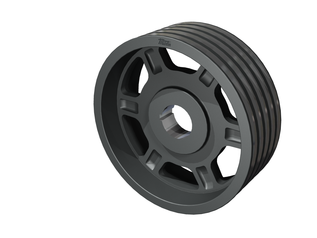 MARTIN SPROCKET 5 5V 1500 R Sheave, MST Bushing, 15 Inch Outside Dia., 5 Groove, 14.9 Inch Pitch Dia., Cast Iron | BA3NXW