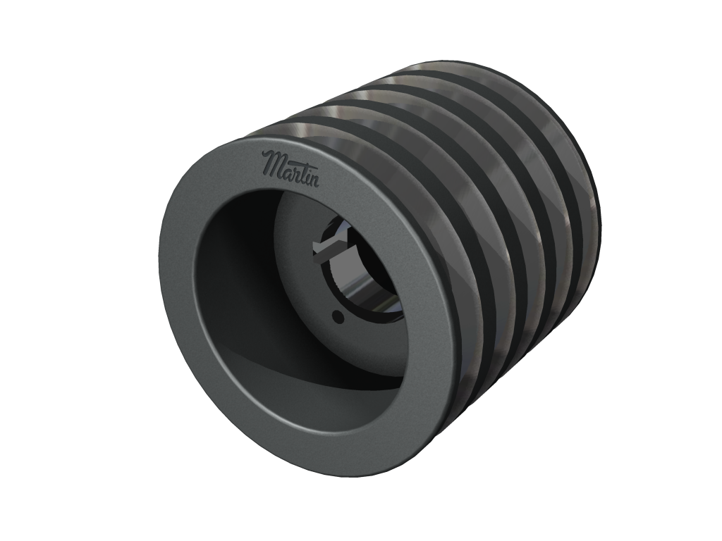 MARTIN SPROCKET 5 5V 490 Q Sheave, MST Bushing, 4.9 Inch Outside Dia., 5 Groove, 4.8 Inch Pitch Dia., Steel | BA3KFN