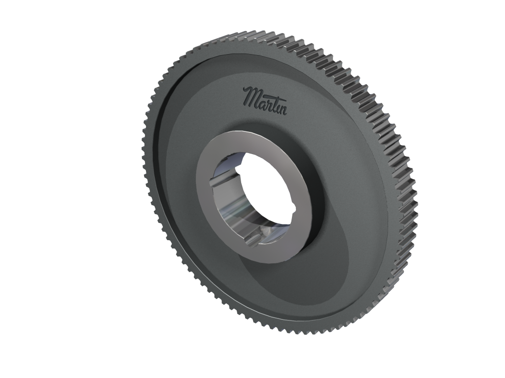 MARTIN SPROCKET 8MX90S21-2517 Sprocket, Bushed, 8.960 Inch Max Bore, 90 Teeth, 9.023 Inch Pitch Dia., Steel | AN7UGL