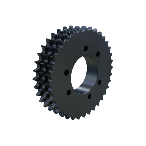 MARTIN SPROCKET E60E36 Sprocket, QD, 60 Chain, 36 Teeth, 8.605 Inch Pitch Dia., 9.023 Inch O.D., Steel | BA4DMR