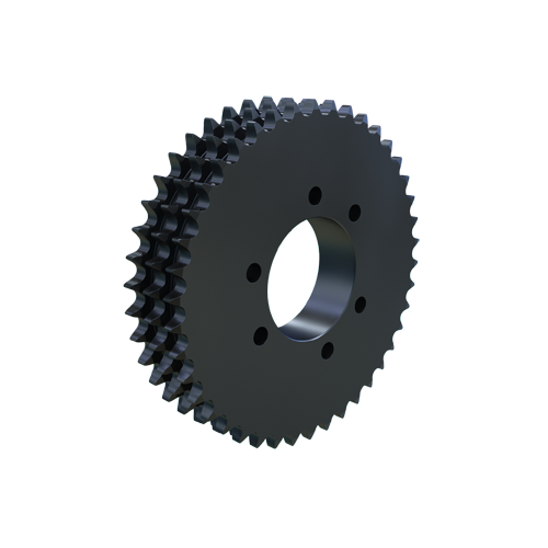 MARTIN SPROCKET E60E42 Sprocket, QD, 60 Chain, 42 Teeth, 10.036 Inch Pitch Dia., 10.458 Inch O.D., Steel | BA3UCE