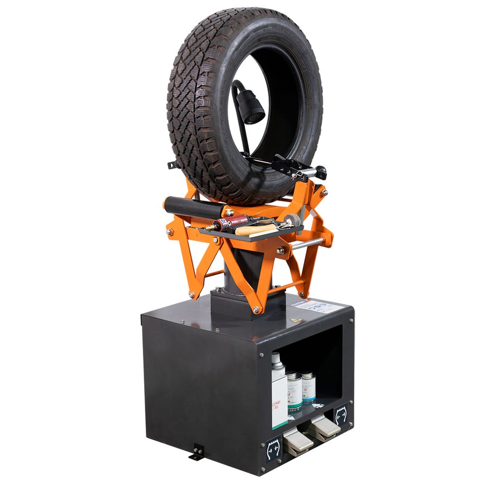 Pneumatic Tyre Spreader, 149.91 lbs Load capacity, Steel, Grey And Orange