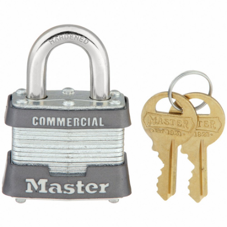 MASTER 3KA-0464 Padlock, 3/4 Inch Vertical Shackle Clearance, 5/8 Inch Horizontal Shackle Clearance | CT2HZC 401M59