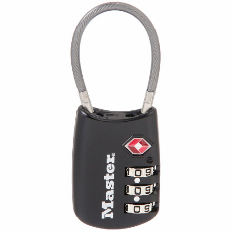 MASTER 4688DBLK Combination Padlock, Scrolling Combo Padlocks, 1-1 1/2 Inch, 1/2-1 in | CT2HBR 483N08