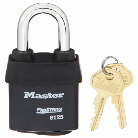 MASTER 6125NKA Padlock, 1 3/8 Inch Vertical Shackle Clearance, 7/8 Inch Horizontal Shackle Clearance | CT2HWM 4EZG3