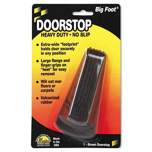 Doorstop, Nonslip Rubber, Brown