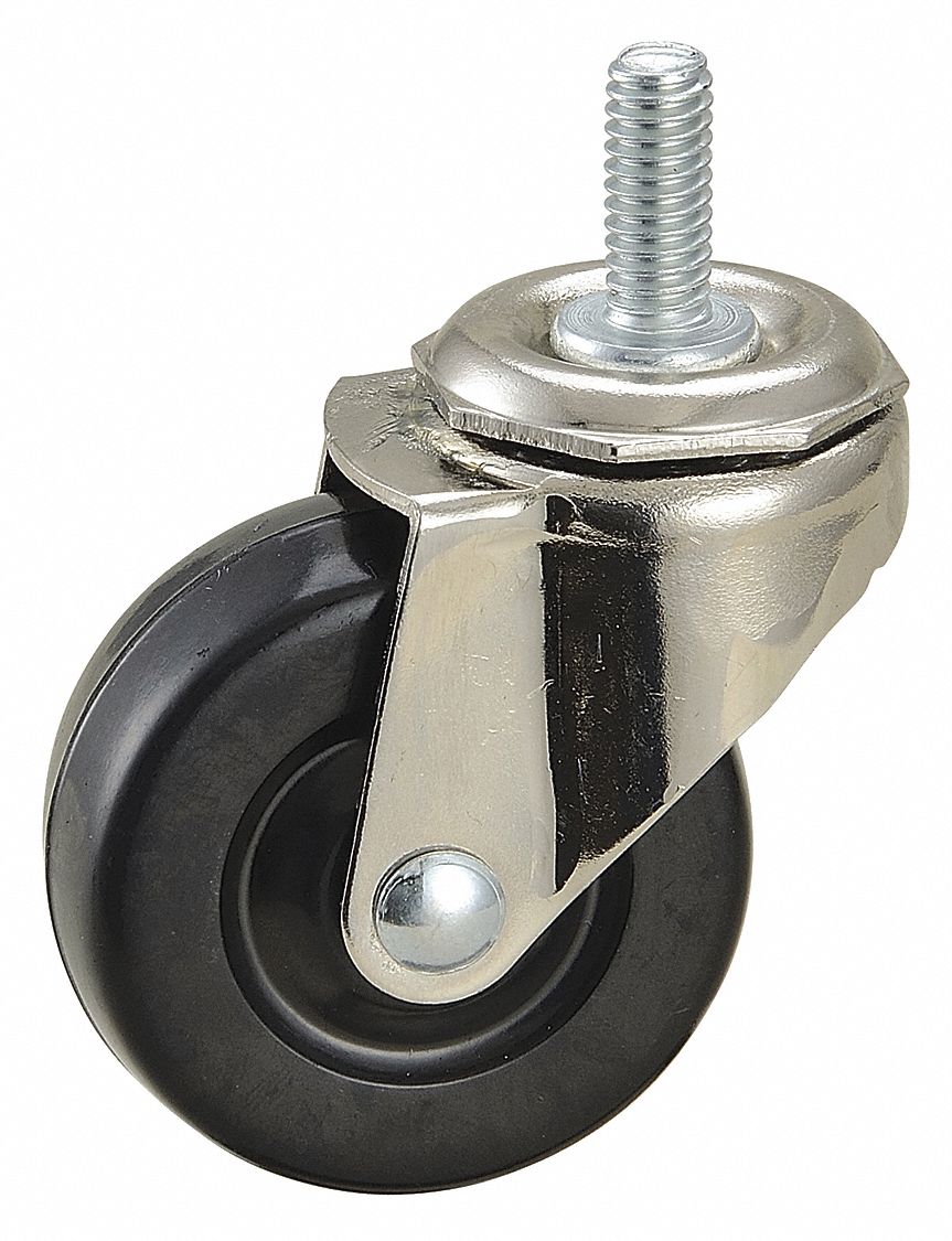 MASTER CASTER 32708 Swivel Stem Caster Threaded 2 Inch Diameter Rubber | AG4VAT 34TA55