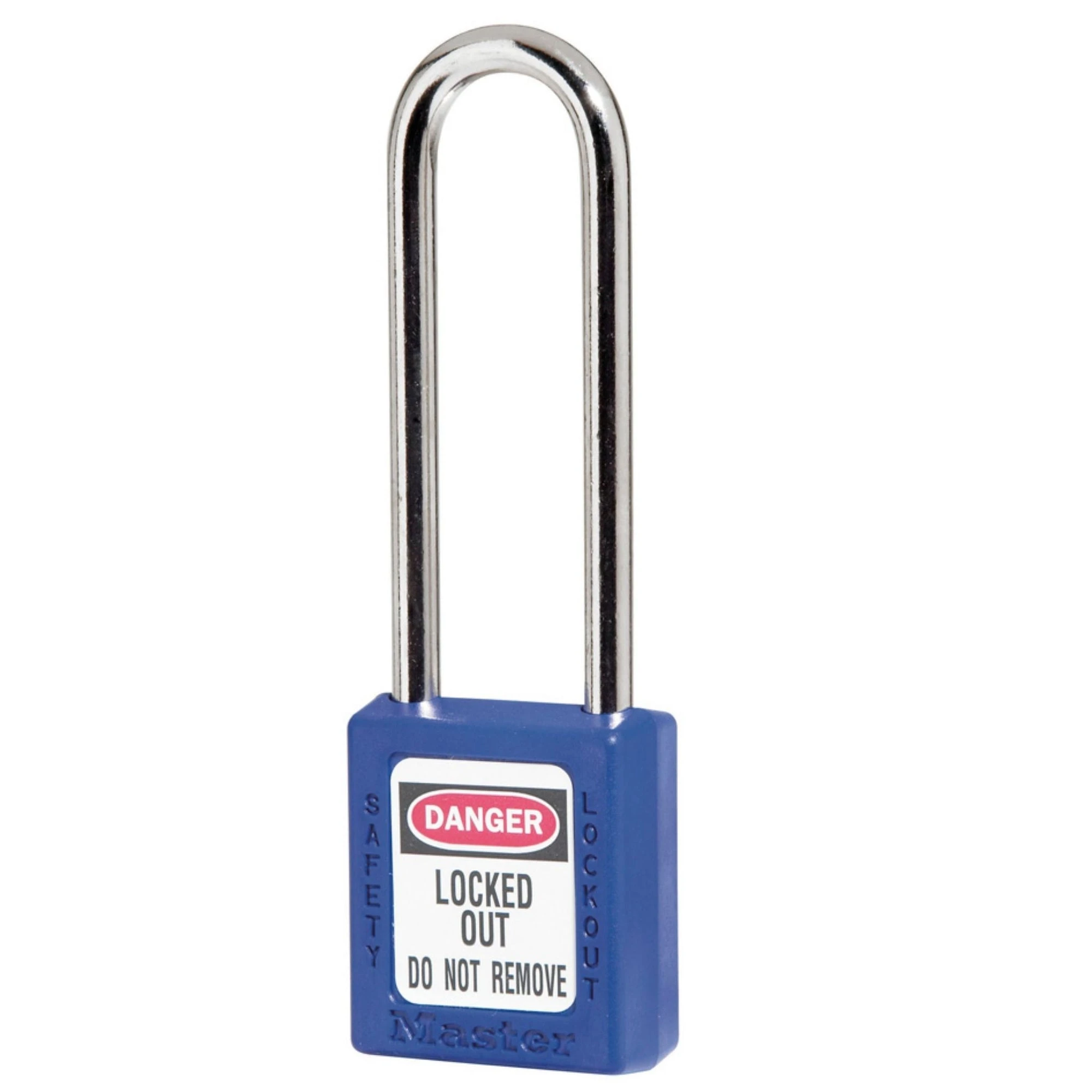MASTER LOCK 410LTBLU Thermoplastic Safety Padlock, 1 1/2 Inch Wide, 3 Inch Tall Shackle, Keyed Different, Blue | CM7RXX