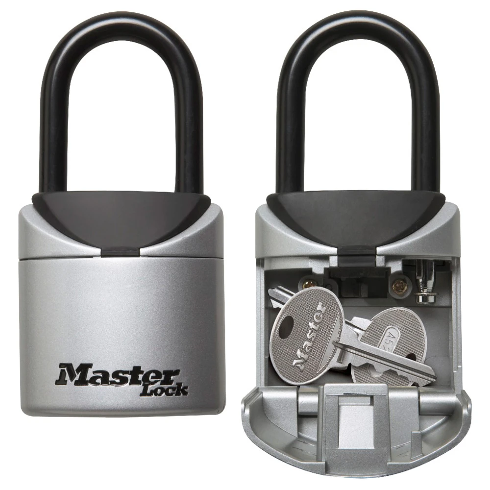 Combination Lock box, Zinc Alloy, 7cm Width, 36mm Tall Shackle, Grey