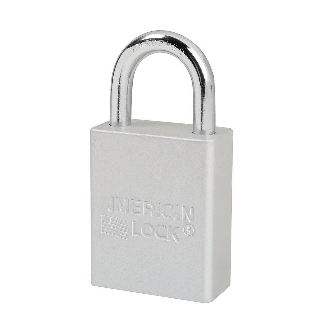 MASTER LOCK A1165CLR Anodized Aluminium Safety Padlock, 1 1/2 Inch Wide, 1 Inch Tall Shackle, Keyed Different, 6 Pin Locking, Clear | CM7TKX