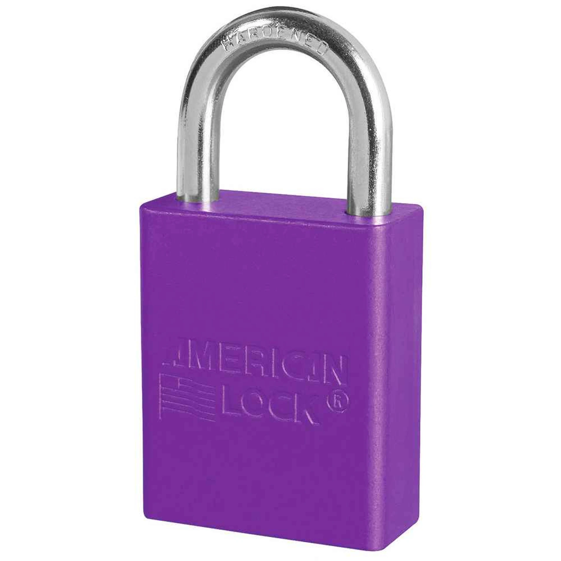 MASTER LOCK A1165MKPRP Anodized Aluminium Safety Padlock With Master Key, 1 1/2 Inch Wide, 1 Inch Tall Shackle, 6 Pin Locking, Purple | CM7TLV