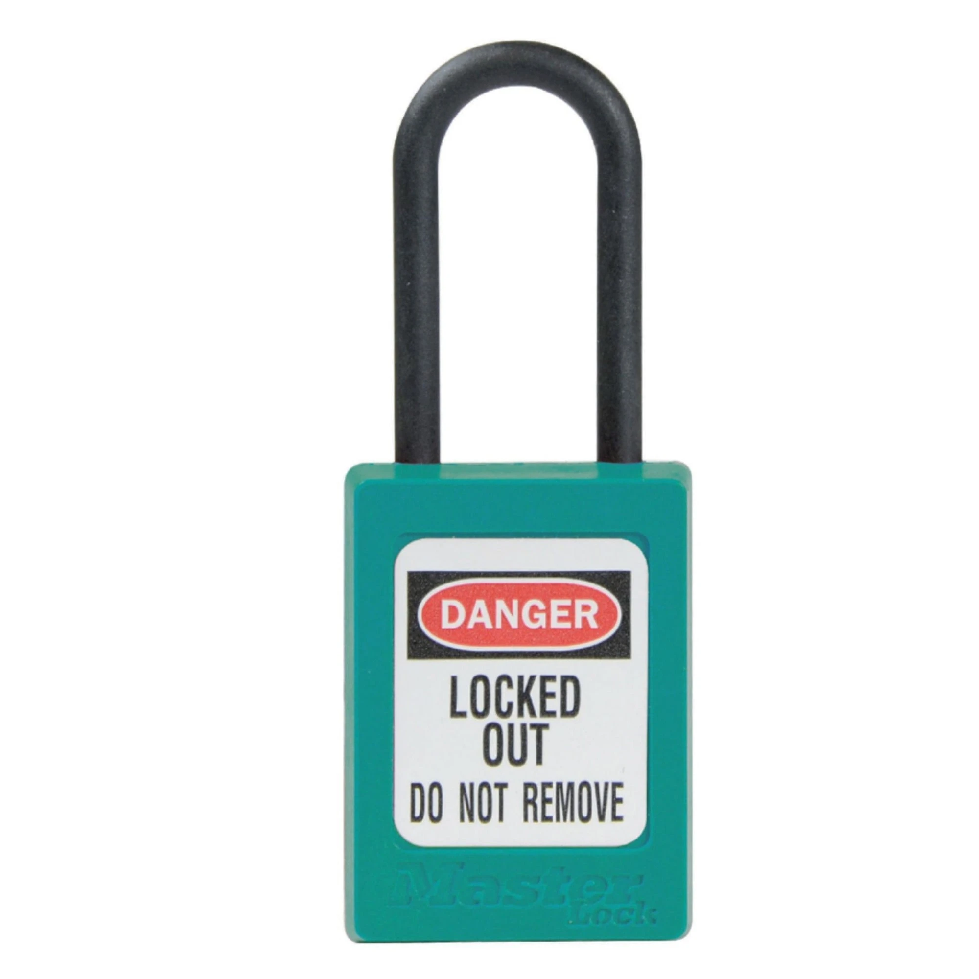 MASTER LOCK S32TEAL Thermoplastic Safety Padlock, Nylon Shackel, 1 1/2 Inch Tall Shackle, No Key Retaining, Teal | CM7RRK