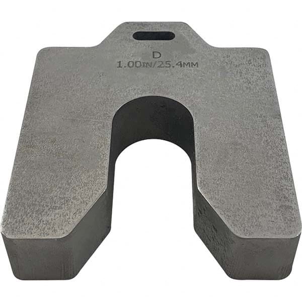 MAUDLIN PRODUCTS MSD-100-SS Thick Slotted Shim, 304 SS, MS D 5 x 5 Inch Size, 1 Inch Slot Width | CD8XAB