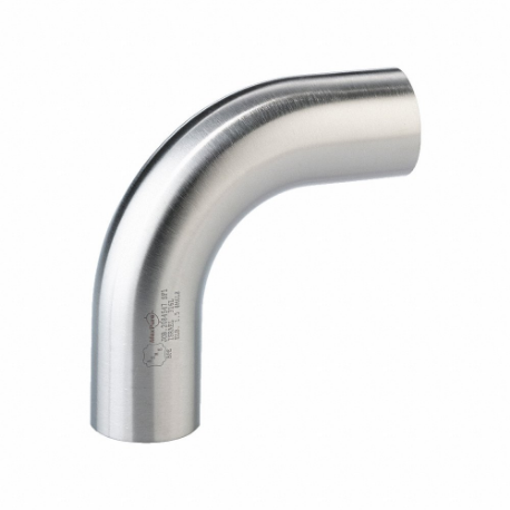 MAXCORE TE2S6MO.75-PL Elbow Adapter, 6Mo Stainless Steel, Orbital Weld X Orbital Weld | CT2JRH 792N50