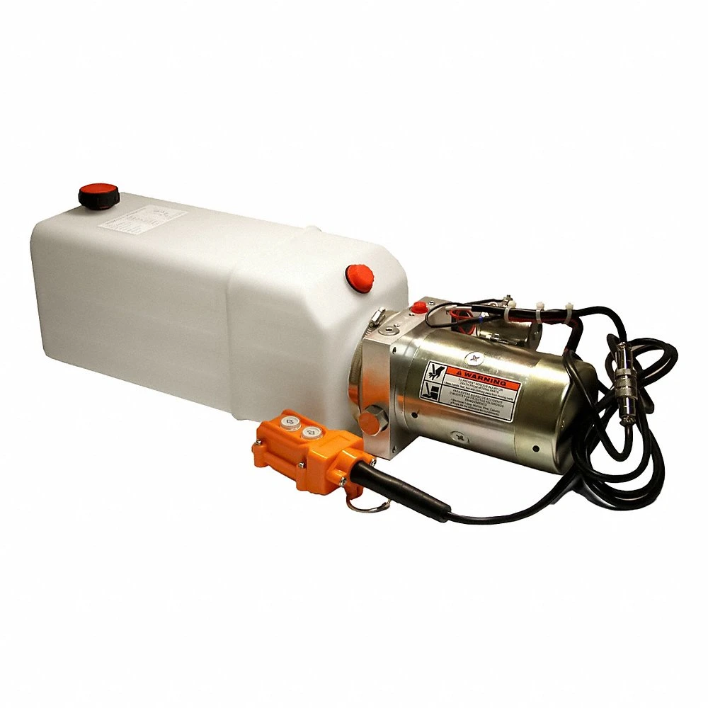 Hydraulic Power Unit, 1.3 gpm, 2,500 PSI, 1 gal Reservoir Capacity, 12V DC, Poly