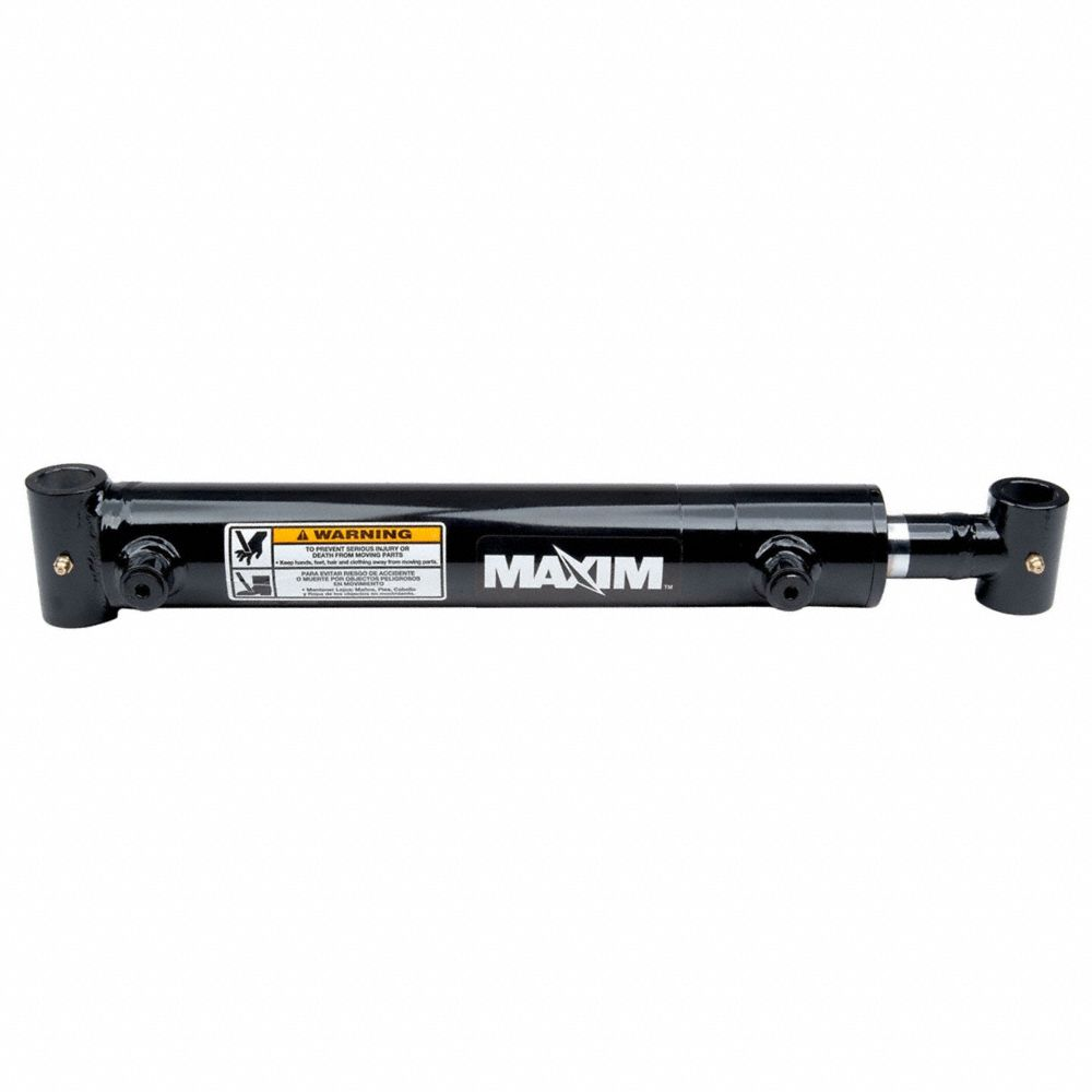 Welded Hydraulic Cylinder, 1.5 Inch Dia, 12 Inch Stroke Lg, 20 Inch Retracted Lg, 5,300 lb