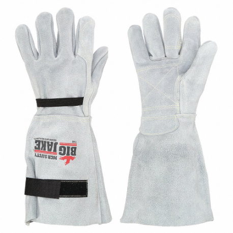 MCR SAFETY 1746M Leather Gloves, Size M, Work Glove, Includes Double Palm, Cowhide, Premium, Gray, 12 PK | CT2RBY 491R61