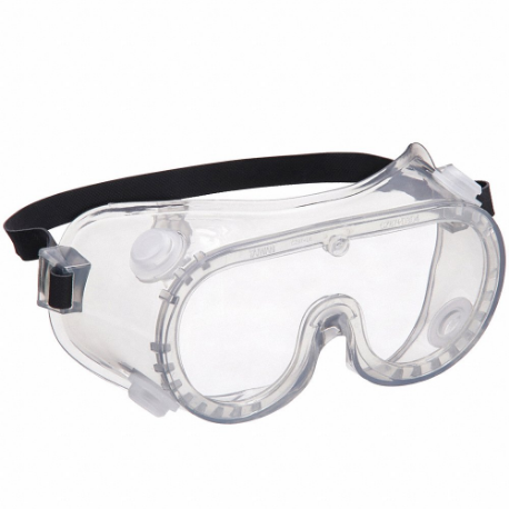 MCR SAFETY 2230RB Safety Goggles, Uncoated, Ansi Dust/Splash Rating D3/D4, Indirect, Clear, Polycarbonate | CT2TNJ 26G932