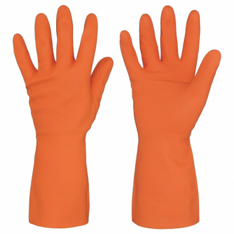MCR SAFETY 5430S Chemical Resistant Glove, 28 mil Thick, 12 Inch Length, Honeycomb, S Size, Orange, 1 Pair | CT2NAZ 48GL95