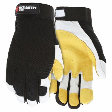 MCR SAFETY 906XXL Mechanics Gloves, Size 2XL, Mechanics Glove, Full Finger, Goatskin, Foam, Black, 1 Pair | CT2RLR 415M92