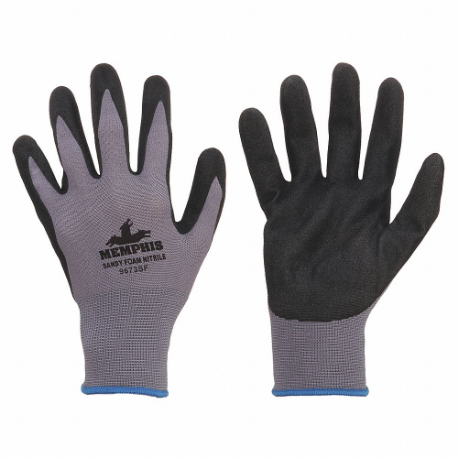 MCR SAFETY 9673SFL Coated Glove, L, Foam Nitrile, 1 Pair | CT2NFV 48GH90