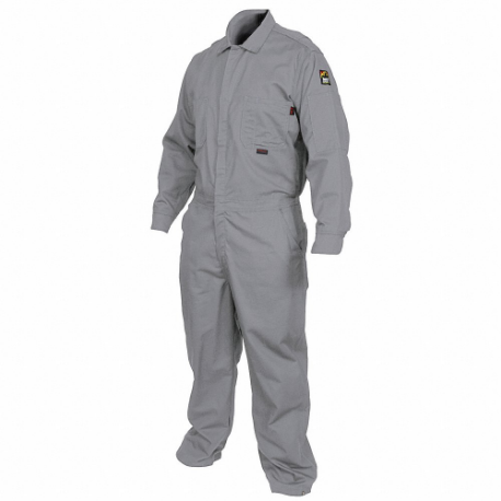 MCR SAFETY CCMGL Coverall, 8.7 Cal/Sq Cm ATPV, L, Regular, 44 Inch | CT2PET 781GU8